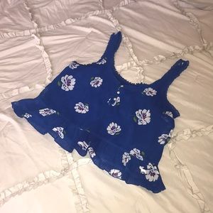 Blue Floral Top